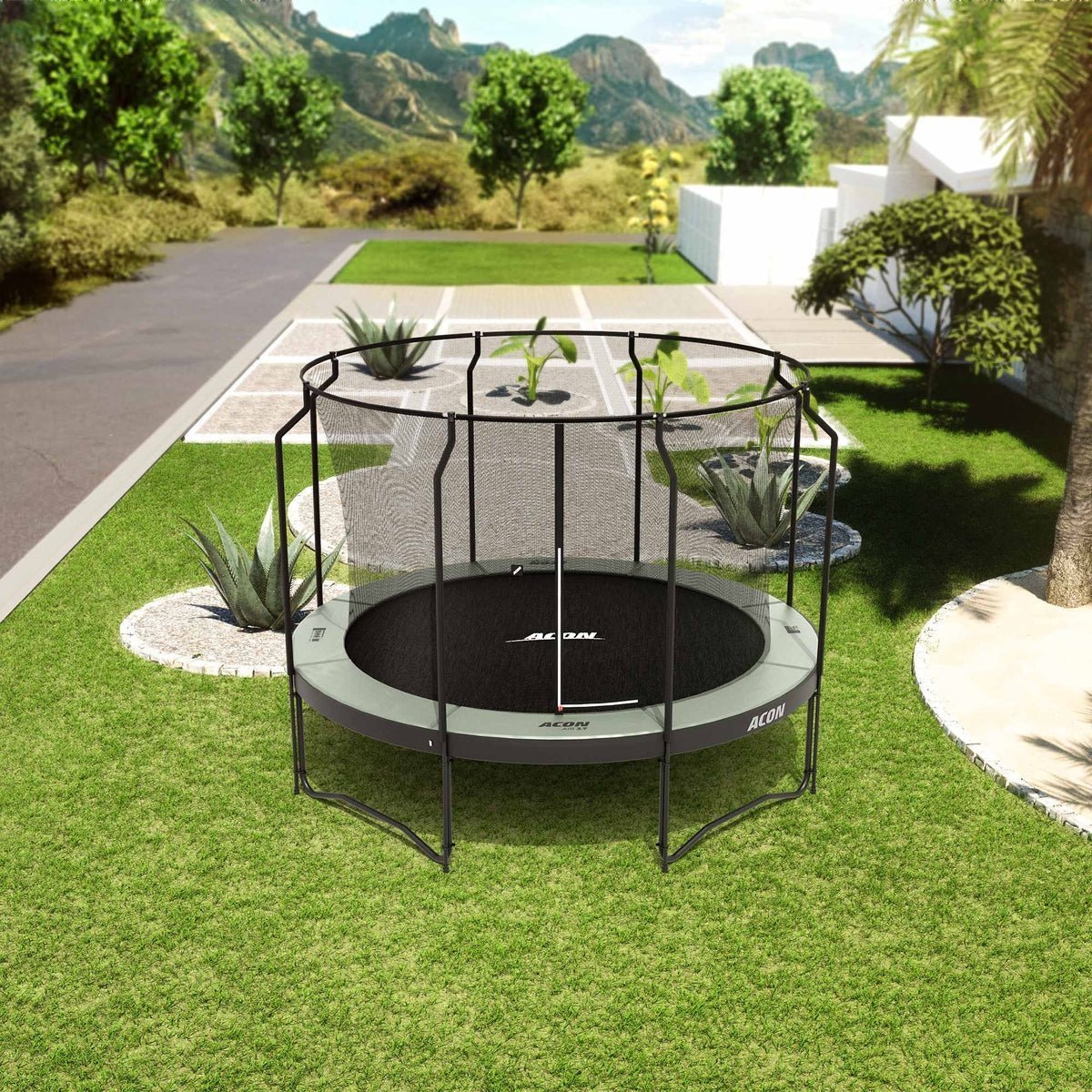 Acon Air 12ft Round Trampoline with Premium Net and Ladder - Image 5