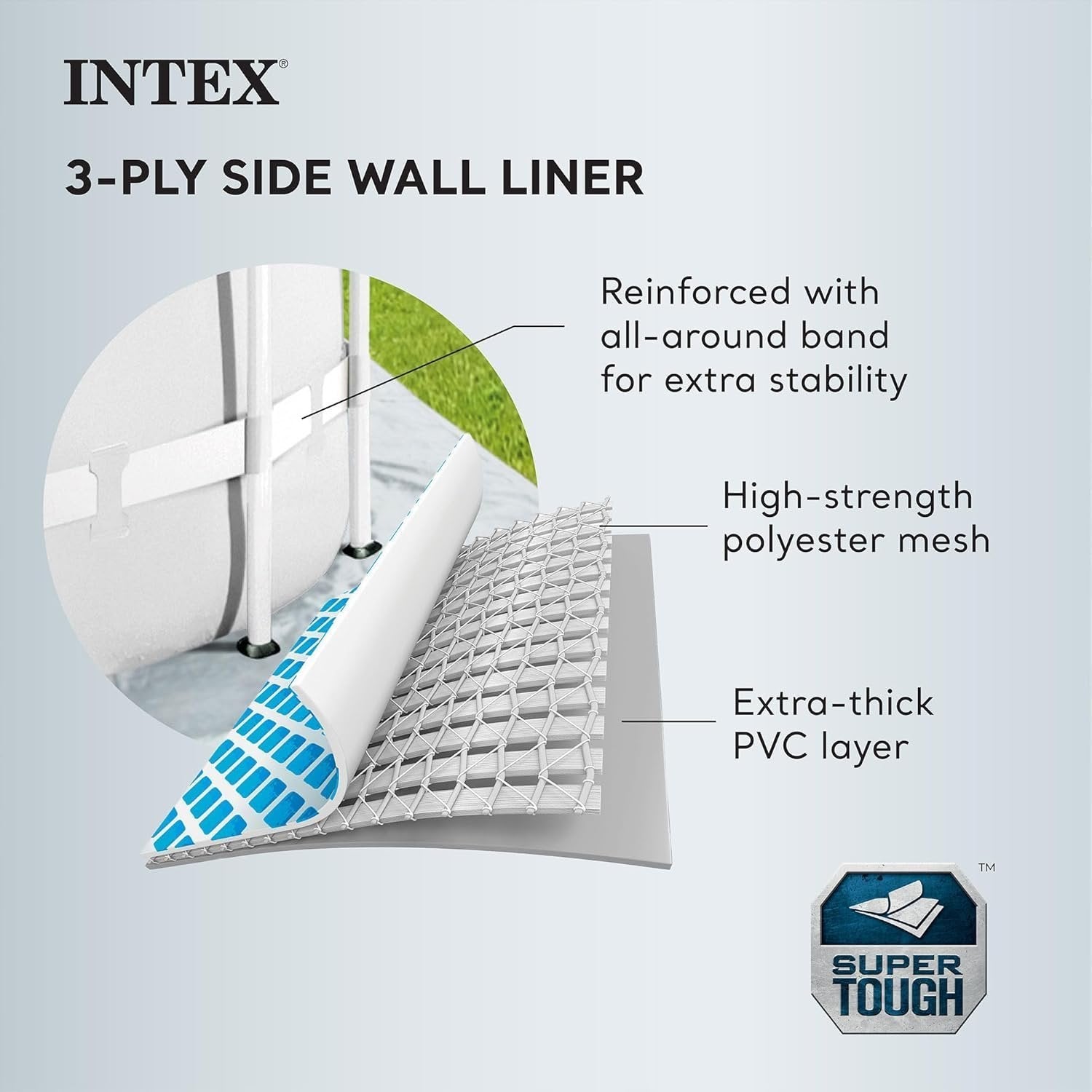 Intex Prism Frame 16′ x 8′ x 42′ Rectangular Above Ground Pool Set - Image 9