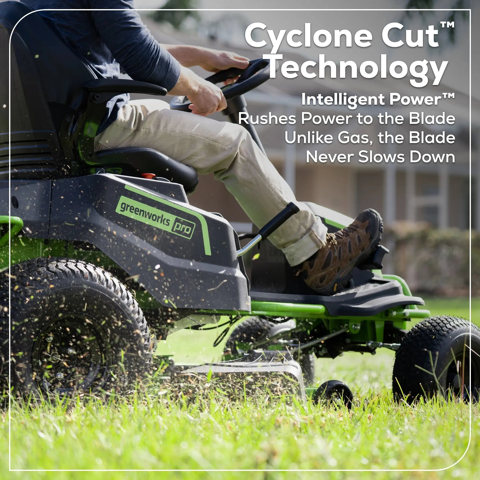 Greenworks 60V 42″ Cordless Battery CrossoverT Riding Lawn Mower - Image 3