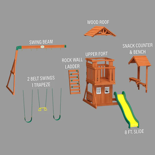 Backyard Discovery Tanglewood Cedar Wood Swing Set - Image 2
