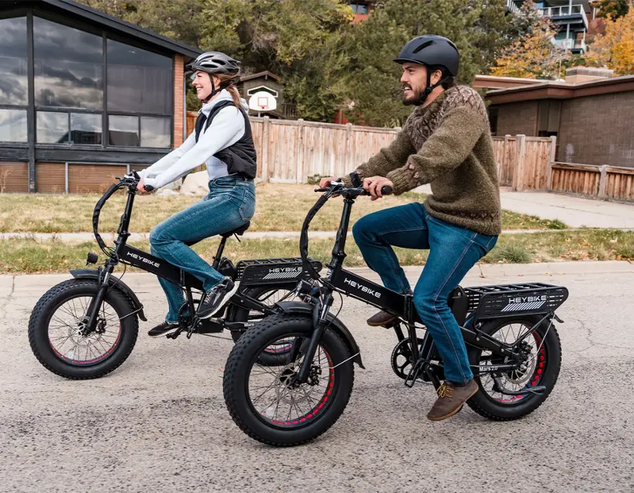 Heybike Fat Tire Mountain Electric Bike, 1200 W, 45 Miles, 1~3 Pedal Assist, Grey - Image 2