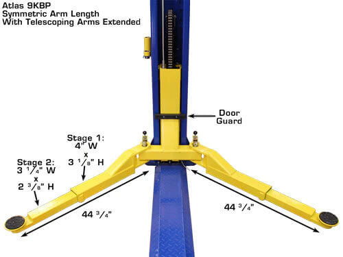 Atlas 9,000 lbs 2 Post Baseplate Lift - Image 6